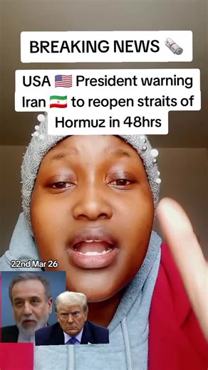 USA president warning Iran to reopen the straits of Hormuz in the next 48hr if not they will arbitrate there power plants #usavsiran #USA #middleeastern #Africanews #NatashaTV