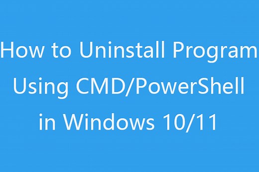 How to Uninstall Program Using CMD/PowerShell Windows 10/11 - MiniTool