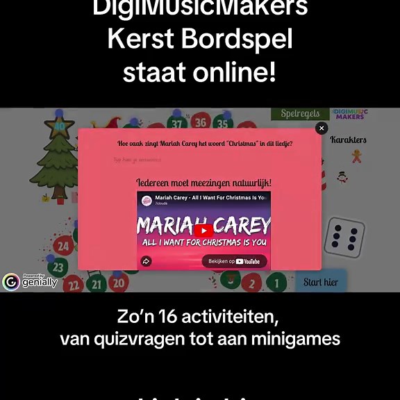Het DigiMusicMakers Kerst Bordspel staat online! Check de link in bio, veel speelplezier gewenst. 😎🤘🏼 #kerst #muziekles #spel #onderwijs #basisschool