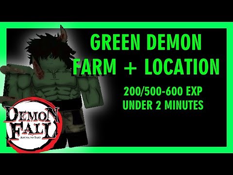 GREEN DEMON LEVEL FARM GUIDE AND LOCATION || Demonfall - ROBLOX