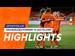 Highlights OranjeLeeuwinnen - Duitsland (24/2/2021)