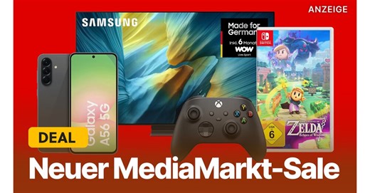 Großer MediaMarkt-Sale gestartet – Die 10 besten Angebote: Nur bis Mitternacht Fernseher, Handys, Switch-Spiele & mehr abstauben!