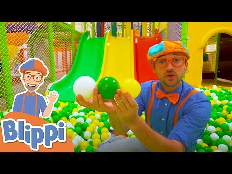 Blippi Visits Jumping Beans Indoor Playground For Toddlers | Educational Videos For Kids