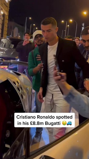 Cristiano Ronaldo spotted in Madrid in his £8,800,000 Bugatti Centodieci 😮‍💨💰 (IG: alberam17) #sportbible #sports #football #soccer #cristianoronaldo