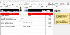 Business Plan Excel Template