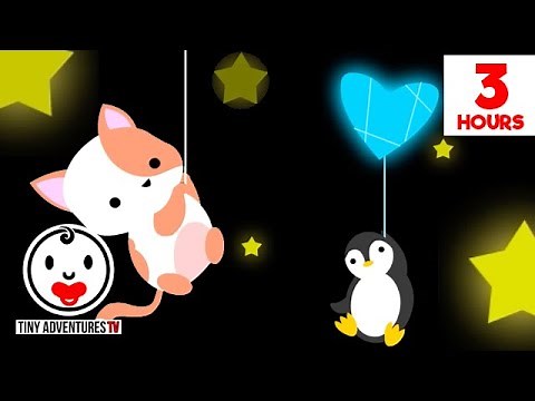 Baby Sensory - Sleepy Time Sweet Dreams Animals - High Contrast Animation - 3 Hours of Lullabies