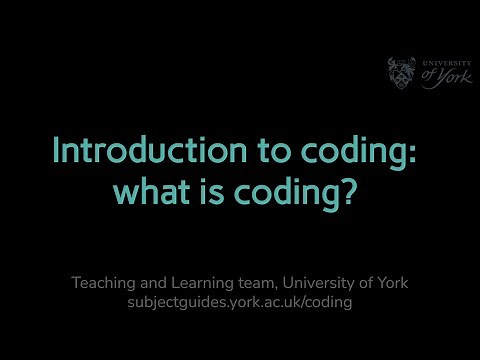 Introduction to coding: what is coding?