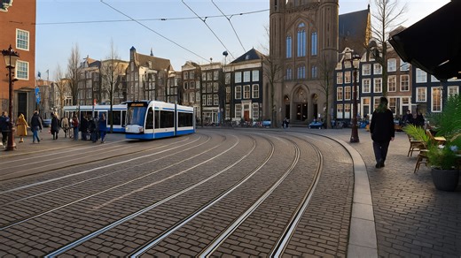 Walking in Amsterdam City – Street Tour through the Heart of the Netherlands 4K