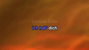 Karaoke Cordula grün - Die Draufgänger - CDG, MP4, KFN - Karaoke Version