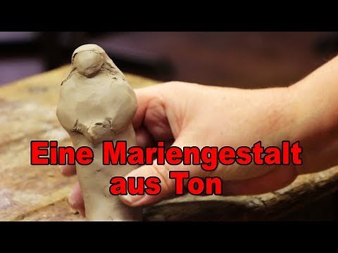 Krippenfigur Maria aus Ton herstellen - Tutorial deutsch (German) | 015