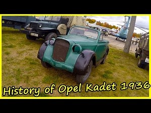 History of Opel Kadet 1936. Old German Cars from the 30s. Retro Cars of Germany