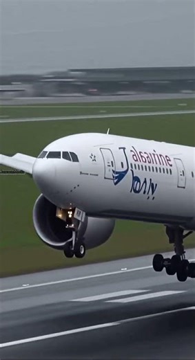 ✈️ Plane Skids Sideways During Stormy Landing