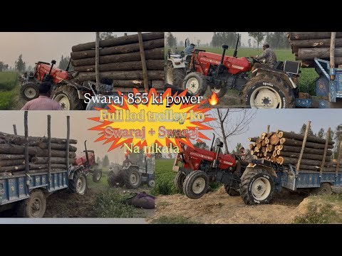 Swaraj 855 or 744 na nikale full lad trolley ko nikala or Swaraj 855 saifni hi kahda 🔥￼