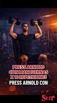 "PRESS ARNOLD CON MANCUERNAS X16 REPS | EL EJERCICIO QUE CAMBIARÁ TUS HOMBROS 💪🔥"