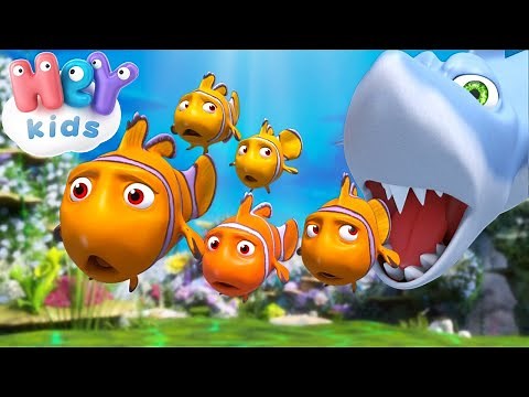 Vijf Kleine Visjes 🐠 Nederlandse Kinderliedjes - HeyKids