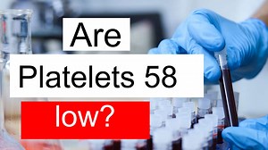Is Platelet count 58 low, normal or dangerous? What does Platelet count level 58 mean?