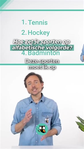 Hoe zet je sporten op alfabetische volgorde? #sporten #basisschool #school #leren #alfabet