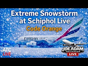 🔴 LIVE: EXTREME Snowstorm at Amsterdam Schiphol Airport | Jan 7, 2026