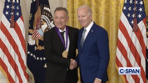 Bruce Springsteen Awarded National Medal of Arts by President Biden