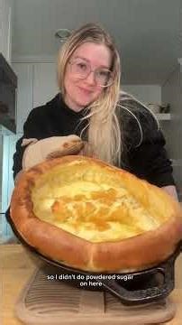 Let’s make a dutch baby! Bake at 425 for 20 minutes! #dutchbaby #breakfast #pancakes