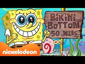 SpongeBob | Een rondleiding door Bikinibroek 🏝️ Met SpongeBob! | Compilatie van 60 minuten