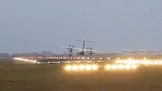This is the terrifying moment a Flybe plane crash landed at Amsterdam Airport Schiphol: http://bit.ly/2kQVTJW | ITV News