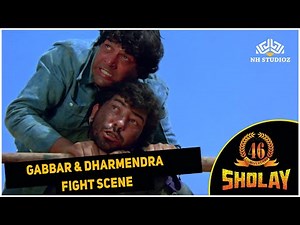 Dharmendra & Gabbar Fight Scene | Dharmendra, Amjad Khan | Sholay (1975) | NH Studioz | HD