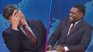 April Fools! Michael Che played the ultimate prank on his 'Weekend Update' co-anchor, Colin Jost, during 'SNL's live broadcast. | Entertainment Tonight