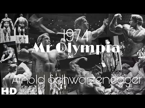 1974 Mr. Olympia Arnold Schwarzenegger 260 lbs on stage IFBB | Arnold Schwarzenegger Very Rare Photo