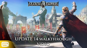 Clash against players from your Realm in the new Tournaments and become a true champion! Gather resources and make deals with the Merchant in the new Supply & Demand Event. In need of a fresh look? Collect Architectural Plans to offer your city a new awesome skin. Learn more about the new features in update 14 of March of Empires in this walkthrough video! | March Of Empires