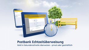 Sie möchten, dass Ihre Überweisung in Sekundenschnelle beim Empfänger ankommt? Dann nutzen Sie doch die Postbank Echtzeitüberweisung. Mehr Informationen dazu unter: www.postbank.de/echtzeitueberweisung [klp] | Postbank