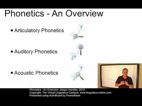 PHO101 - Phonetics (Overview)