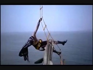 1966 Batman Movie Dramatic Shark Scene INTENSE