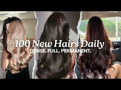 100 New Hairs Daily Subliminal 🌿 | Extreme Hair Thickness Audio (Forced)