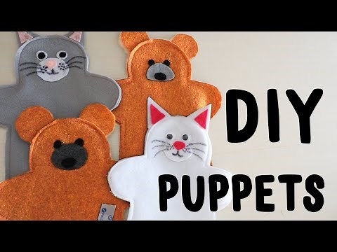 Easy DIY Bear and Cat Hand Puppets | Felt Puppets | OCC Shoebox Craft | Kids Craft