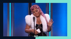 The perfect award at the perfect time for the queen! Watch this clip of Lil Kim receiving the I Am Hip Hop Award in 2019. #hiphopawards | BET Hip-Hop Awards