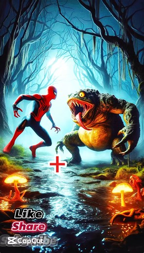 Spider Man vs Frog hybrid fusion animal 🦁💯 #shorts #hybrids #avengers #froggy #unfreezemyacount