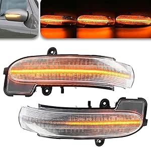 LED Sequential Side Mirror Lights Dynamic Turn Signal Lights Blinker For Be'nz C-Class W203 Sedan S203 Estate C203 Sport Coupe 2001-2007 Turn Signal Indicator Side Mirror Lamps