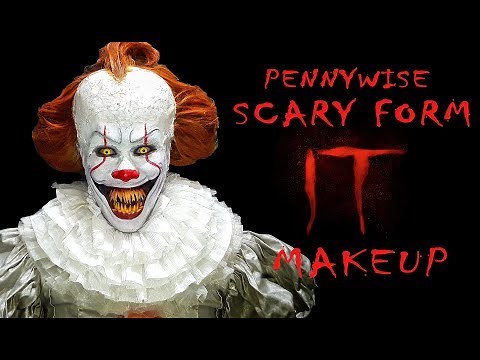 PENNYWISE (Scary Form/Projector Scene) Makeup - IT Movie 2017