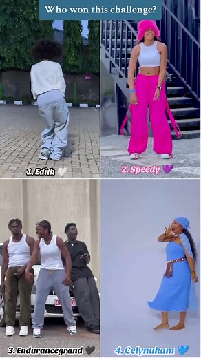 TikTok latest dance challenge who won this challenge? #trending #dancechallenge #trending #viralvideo #collage #viralvideo #foryou #midecollage #goviralgo @Speedy💜🌹 @Edith💐🌟👑 @Endurancegrand @Celynukam_