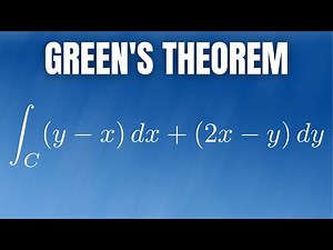 How to Use Green's Theorem: Example with Integral((y - x)dx + (2x - y)dy), y - x, y = x^2 - 2x