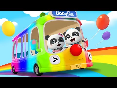 Wheels on the Bus (Rainbow Version) | Colors Song | Nursery Rhymes | Kids Songs | BabyBus