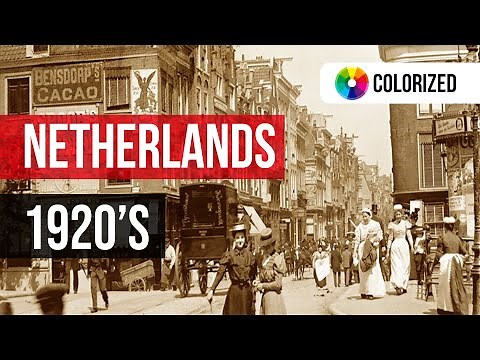 The Netherlands in the 1920s in color. Colorized Video