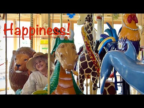 Rosa & friends ride the Carousel of Happiness in Nederland, Colorado