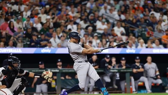 Giancarlo Stanton's two-run double