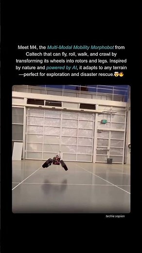 AI Robot M4 from Caltech Moves Like No Other—Fly, Walk, Roll!