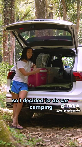 Volkswagen Tiguan Car Camping: Solo Camping Setup in Wild Area