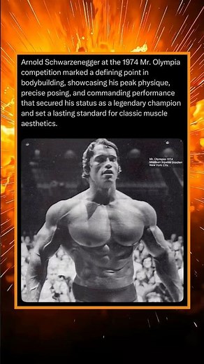 Arnold Schwarzenegger at the 1974 Mr. Olympia Competition Marked a Defining Point in Bodybuilding…
