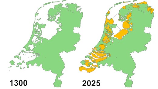 How the Dutch Built Land on Water Using a Complex System of Dams and Dikes