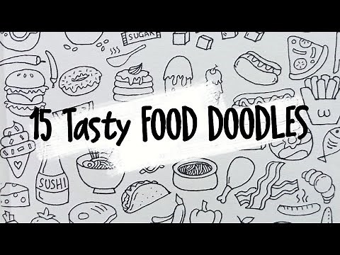 15 Easy Tasty Food Doodles | Beginners tutorial | 2020